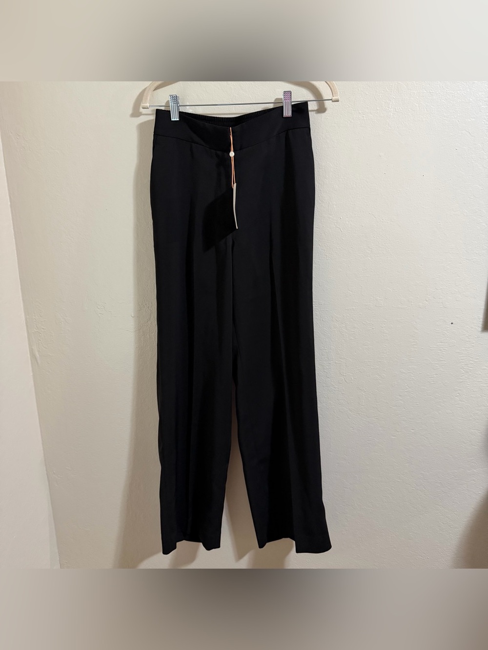 Quince Black Stretch Crepe Classic Trouser Pants Wide Leg Workwear NWT Size 2 - Picture 2 of 14